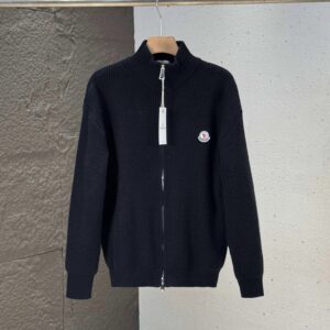 Moncler Classic Black Knit Jacket Urban Functional Style