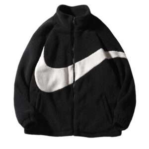 Nike Big Swoosh Shearling Jacket Black