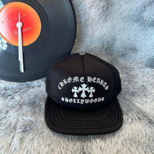 Chrome Hearts Cross Trucker Cap Black