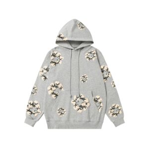 Denim Tears Cotton Printed Hoodie Gray