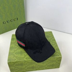 Gucci Vintage Floral Casual Baseball Cap Black