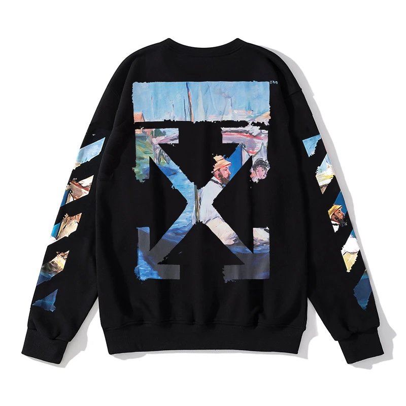 Off-White Oil Painting High-Street Hoodie Black