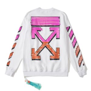 Off-White Arrow American Streetwear Hoodie White