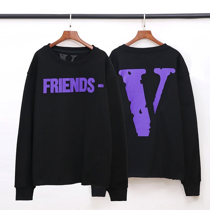 VLONE Friends American Streetwear Hoodie Black