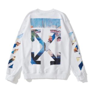 Off-White High-Street Arrow Print Hoodie White