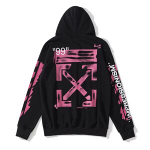 Off-White Arrow Graffiti Hooded Sweatshirt Black