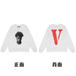 Vlone Streetwear Print Hoodie White