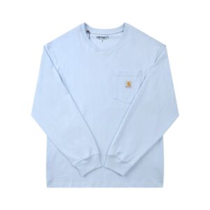 Carhartt Workwear Pocket Light Blue Long Sleeve T-Shirt