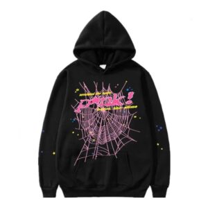 SP5DER Streetwear Spider Web Print Hoodie - Black