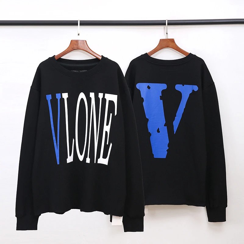 VLONE American Streetwear Hoodie Black