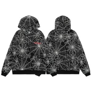 sp5der American Streetwear Spider Web Hoodie Black
