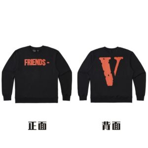 Vlone American Streetwear Printed Sweatshirt Black