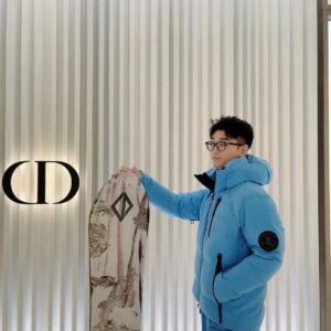 Dior Ski-Style Down Jacket in Blue