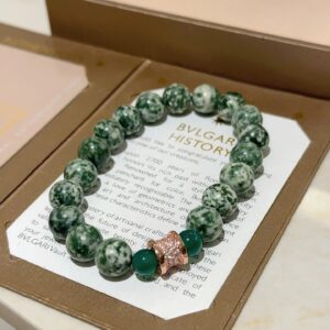 Bvlgari Elegance Style Bracelet Green Floral White