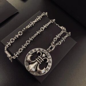 Chrome Hearts Iris Gothic Necklace Silver