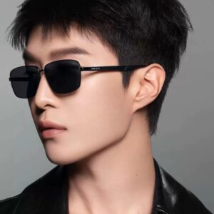 PARZIN Square Sunglasses Black