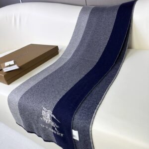 Burberry Classic Striped Scarf Navy Blue