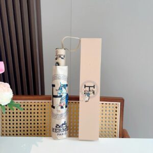 Hermès Vintage Print Umbrella Beige