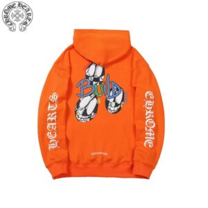 Chrome Hearts Orange Hooded Sweatshirt
