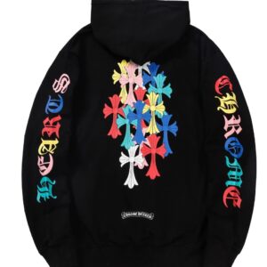 Chrome Hearts Colorful Cross Trend Black Sweatshirt