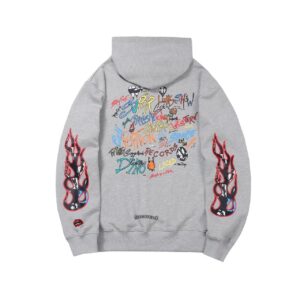 Graffiti Series Street Grey Sweatshirt Chrome Hearts