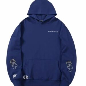 Cross Street Navy Sweatshirt Chrome Hearts