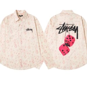 Stussy Pink Dice Long Sleeve Shirt