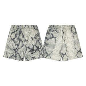 Stussy Snake Print Cropped Shorts