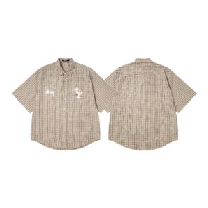 Stussy Khaki Plaid Short-Sleeve Shirt