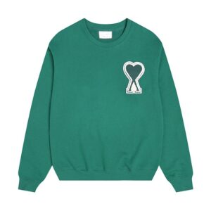 AMI Basic Casual Green Hoodie