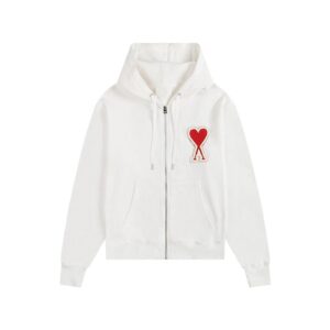 AMI Heart Hooded White Sweatshirt