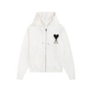 AMI Hooded Streetwear White Sweatshirt