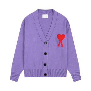 AMI Heart Brand Purple Cardigan