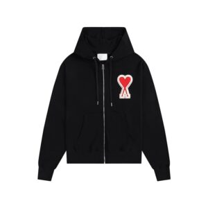 AMI Heart Series Black Hooded Sweatshirt