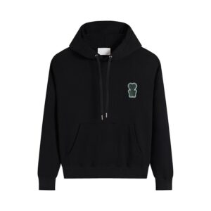 Cartoon Casual Black Hooded Sweatshirt AMI