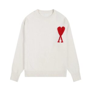 AMI Heart Series Casual White Sweater