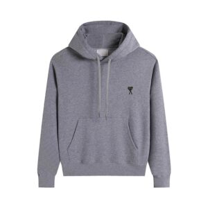 Embroidered Casual Gray Hoodie AMI