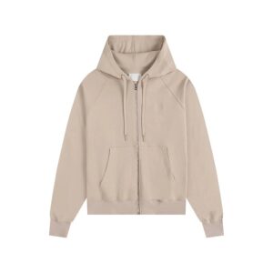 Basic Hooded Beige Sweatshirt AMI