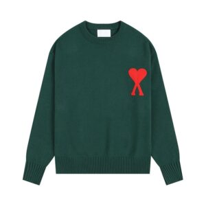 AMI Heart Series Casual Green Sweater