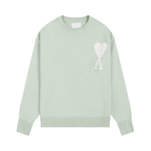 AMI Heart Streetwear Light Green Sweater