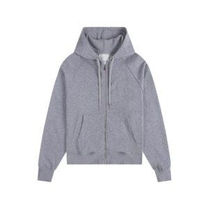 Hooded Zip-Up Casual Gray Sweatshirt AMI