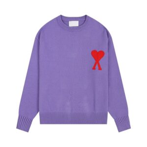 AMI Heart Series Purple Sweater
