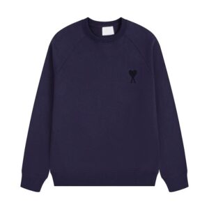 AMI Heart Series Minimalist Navy Hoodie