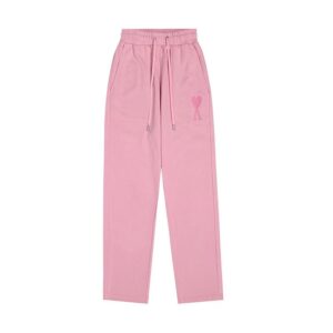 Heart Print Casual Pink Pants AMI