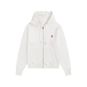 AMI Hooded Casual White Sweatshirt