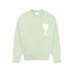 AMI Heart Collection Casual Mint Green Sweater