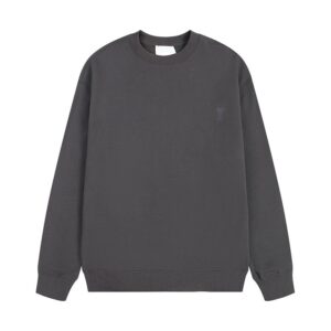 AMI Oversized Minimalist Gray Hoodie