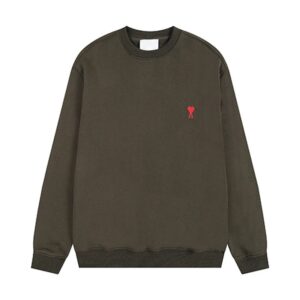 AMI Heart A Minimalist Army Green Hoodie