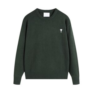 AMI Classic Casual Green Sweater
