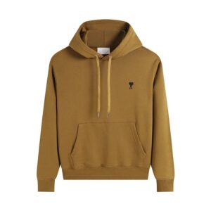 AMI Basic Hooded Khaki Sweatshirt